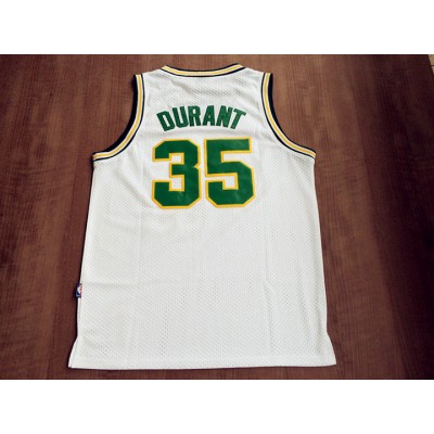 Maglia NBA 35 Durant Seattle Supersonics Bianco