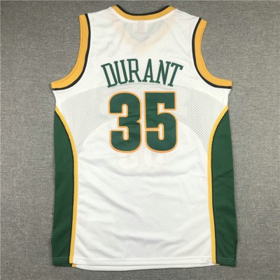 Maglia NBA 35 Durant Sonics Mitchell & Ness Bianco