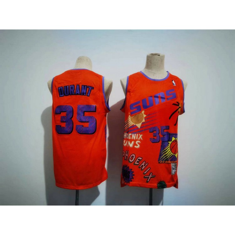 Maglia NBA 35 Durant Suns Sketching version Arancione