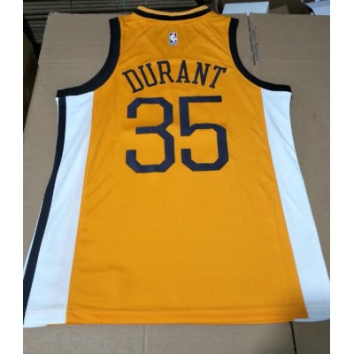 Maglia 35 Durant Warriors Earned Giallo