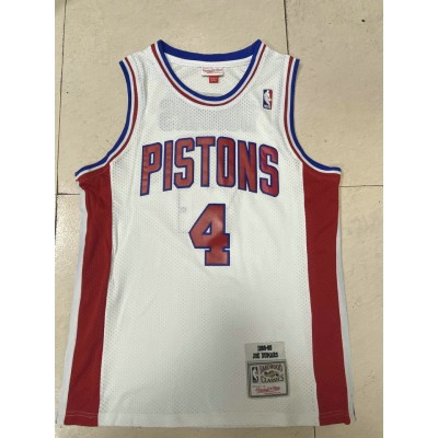 Maglia #4 Dumars Pistons Mitchell & Ness Bianco