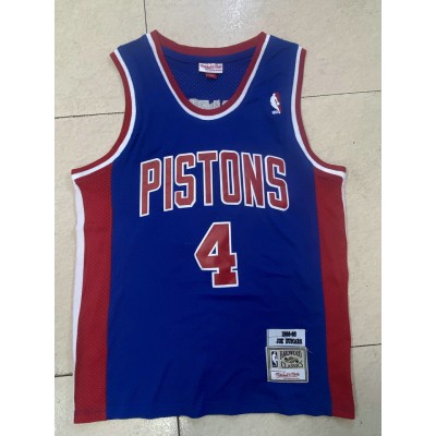 Maglia #4 Dumars Pistons Mitchell & Ness Blu