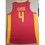 Maglia 4 Gasol Spain FIBA Basketball world cup Rosso