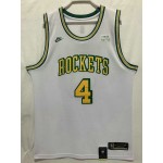 Maglia NBA 4 Green Houston Rockets 22-23 Bianco Ricamato