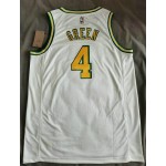 Maglia NBA 4 Green Rockets 22-23 Bianco Stampato