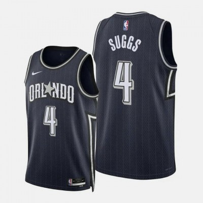 Maglia #4 Suggs Orlando Magic 2023-24 city Blu Stampato