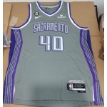 Maglia NBA 40 Barnes Sacramento Kings 22-23 city Grigio con Toppe Stampato