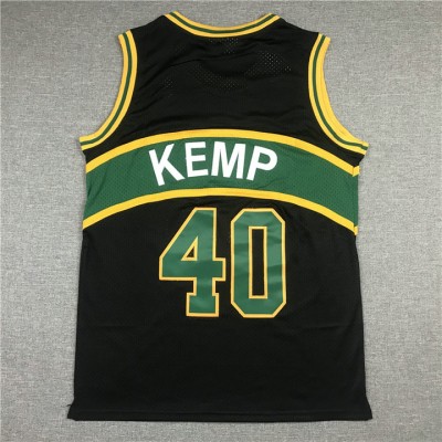 Maglia NBA 40 Kemp Seattle Supersonics Nero