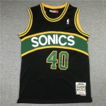 Maglia NBA 40 Kemp Seattle Supersonics Nero