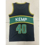 Maglia NBA 40 Kemp SuperSonics Hardwood Classic Nero