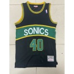 Maglia NBA 40 Kemp SuperSonics Hardwood Classic Nero