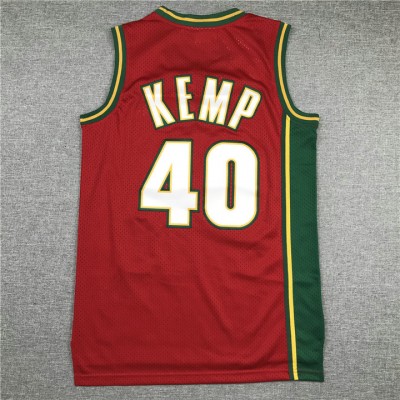 Maglia NBA 40 Shawn Kemp Supersonics 1995-96 Mitchell & Ness Rosso