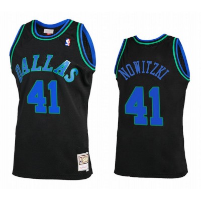 Maglia NBA 41 Nowitzki Mavericks Mitchell & Ness Nero