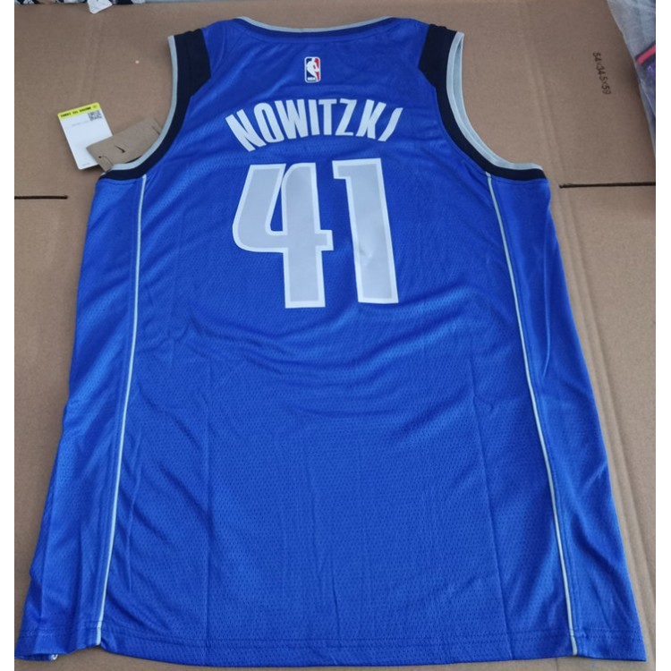 Maglia NBA 41 nowitzki 41.21.1 Dallas Mavericks Blu