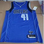 Maglia NBA 41 nowitzki 41.21.1 Dallas Mavericks Blu