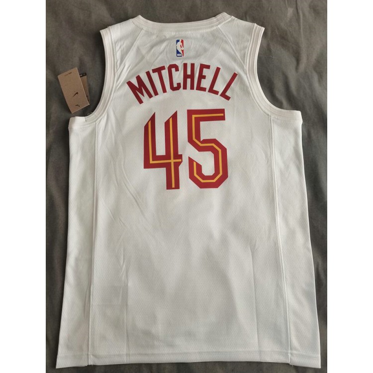 Maglia #45 Mitchell Cavaliers 22-23 Bianco con sponor logo