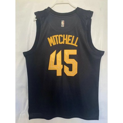 Maglia #45 Mitchell Cleveland Cavaliers 22-23 Nero Ricamato