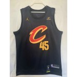 Maglia #45 Mitchell Cleveland Cavaliers 22-23 Nero Ricamato