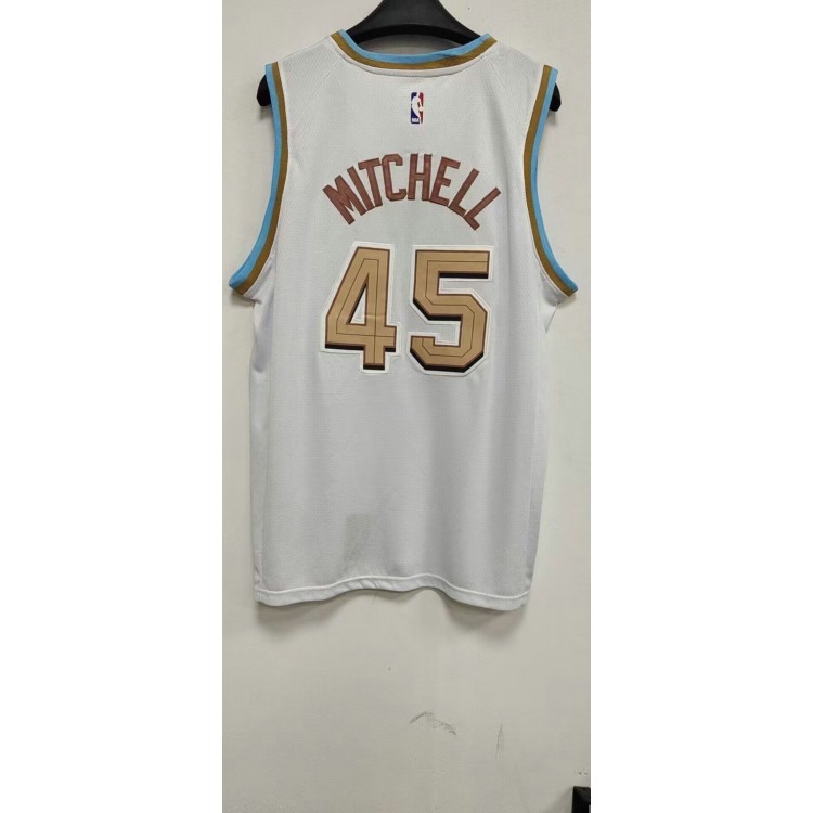 Maglia #45 Mitchell Cleveland Cavaliers 22-23 city Bianco Ricamato