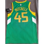 Maglia NBA 45 Mitchell Jazz 20-21 earnedVerde