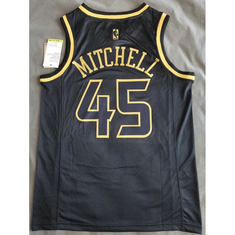 Maglia NBA 45 Mitchell Jazz Nero Oro