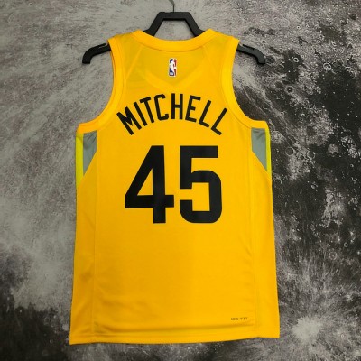 Maglia NBA 45 Mitchell Utah Jazz 22-23 Icon Giallo