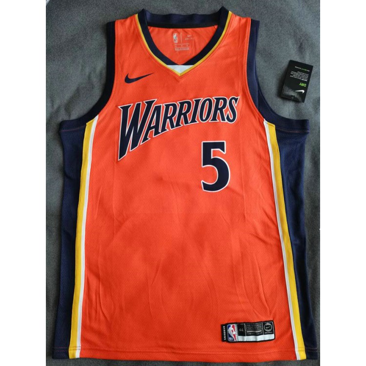 Maglia NBA 5 B.Davis Warriors retro Arancione personnalis