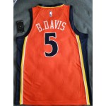 Maglia NBA 5 B.Davis Warriors retro Arancione personnalis