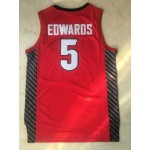 Maglia NBA 5 Edwards Georgia Rosso