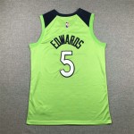 Maglia NBA 5 Edwards Minnesota Timberwolves Verde Ricamato