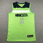 Maglia NBA 5 Edwards Minnesota Timberwolves Verde Ricamato