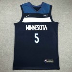 Maglia NBA 5 Edwards Minnesota Timberwolves Blu Ricamato