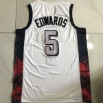 Maglia 5 Edwards USA 2024 Olympics ricamo Bianco Uomo