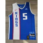 Maglia NBA 5 Fox Kings 23-24 city Con sponor logo Ricamato