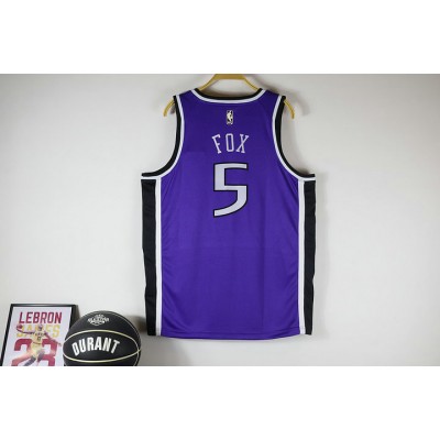 Maglia 5 Fox Sacramento Kings 2024-25 Retro Viola