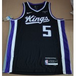 Maglia NBA 5 Fox Sacramento Kings 23-24 Nero Stampato