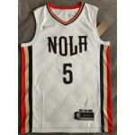 Maglia NBA 5 Jones New Orleans Pelicans 21-22 city Bianco