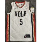 Maglia NBA 5 Jones Pelicans 75th anniversary Bianco