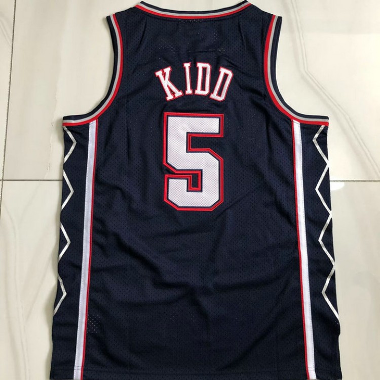 Maglia #5 Kidd New Jersey Nets 2006-07 Autentico Blu