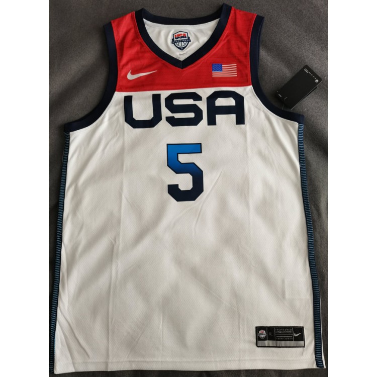 Maglia 5 Lavine 2020 Olympic USA Team Bianco