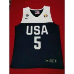 Maglia 5 Mitchell 2019 fiba Blu Ricamato