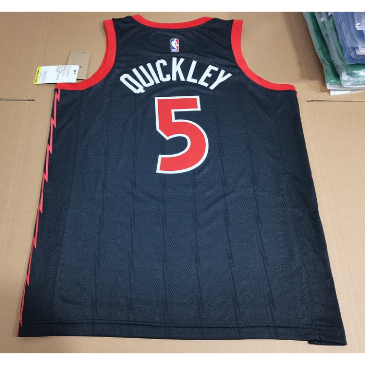 Maglia #5 Quickley Raptors 20-23 statement Nero