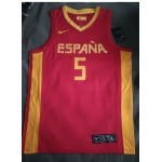 Maglia 5 R.fernandez Spain FIBA Basketball world cup Rosso