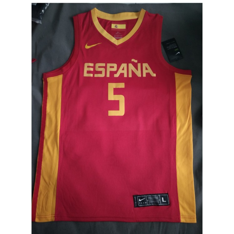 Maglia 5 R.fernandez Spain FIBA Basketball world cup Rosso