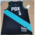 Maglia NBA 5 Rossodish Portland Trail Blazers 22-23 city Stampato