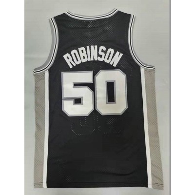 Maglia NBA 50 Robinson Spurs Nero