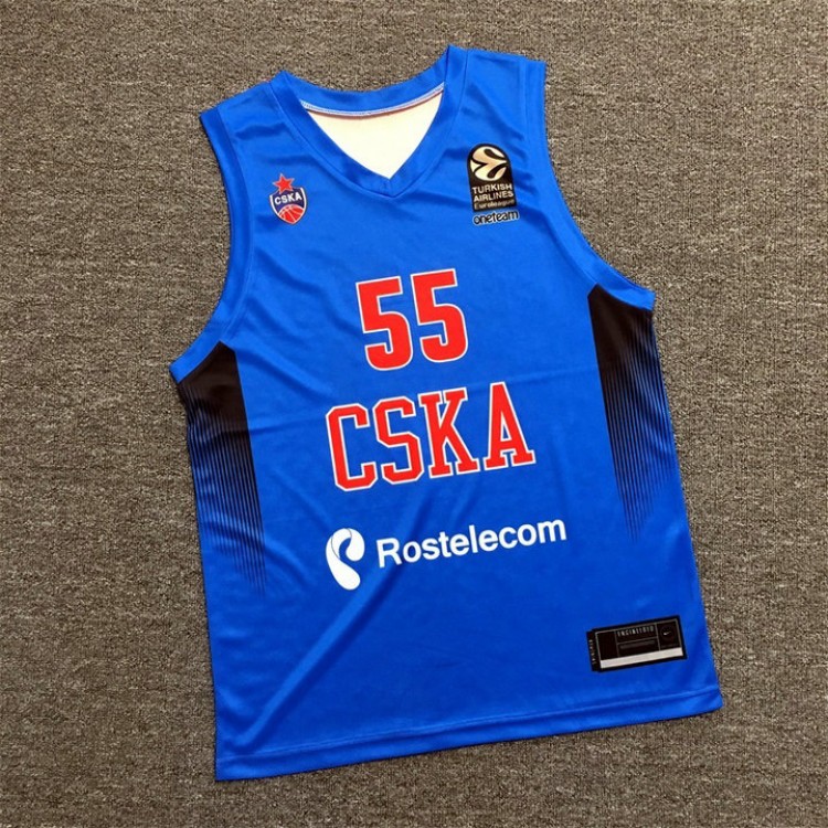 Maglia 55 CSKA Moscow Blu Basketball Uomo