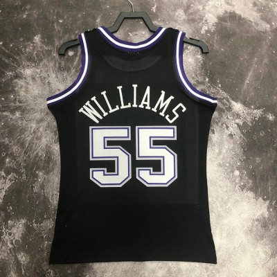 Maglia NBA 55 Jason Williams Sacramento Kings Retro Nero Stampato