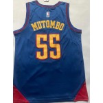 Maglia NBA 55 Mutombo Nuggets 22-23 statement Blu Ricamato