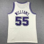 Maglia NBA 55 Williams Sacramento Kings Crema Ricamato